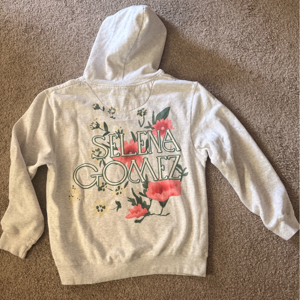 Selena Gomez Heather Gray Full-Zip Hoodie
